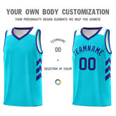 Custom Aqua Royal Classic Sets Sports Uniform Basketball Jersey